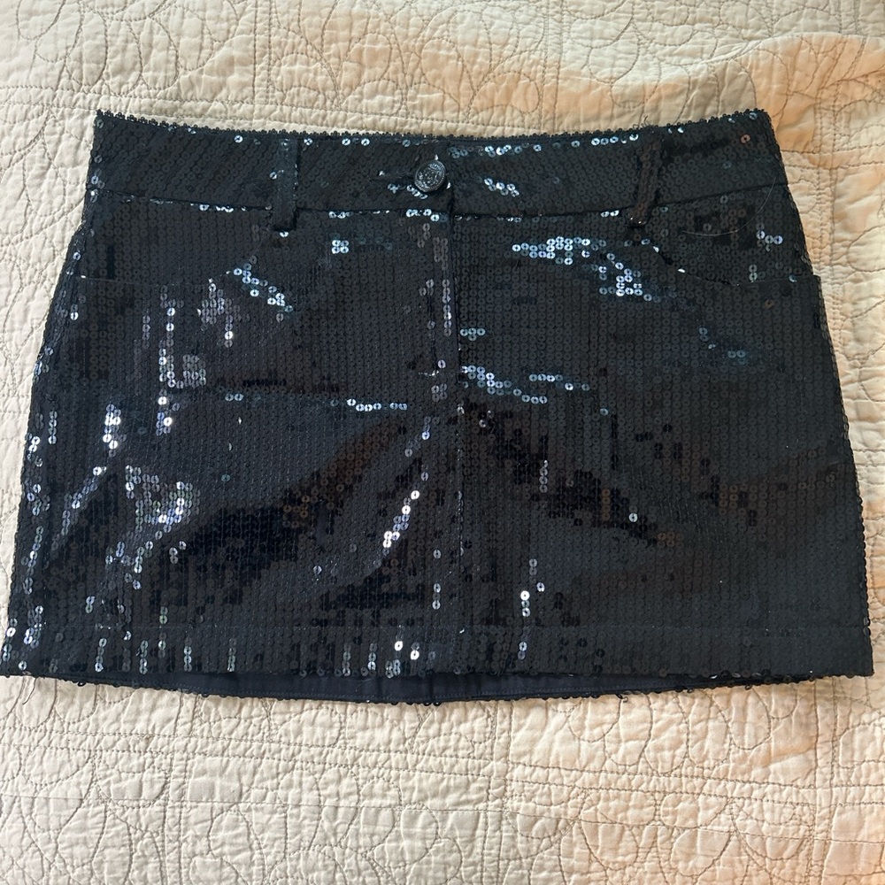 Forever 21 Black Sequin Mini Skirt